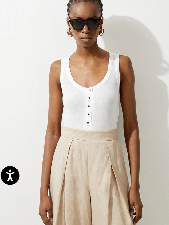 Karen Millen Tops - Karen Millen rib jersey bodysuit